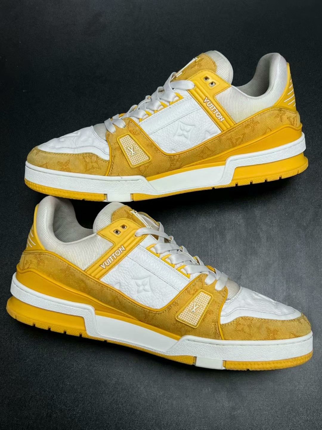 Louis Vuitton lv trainer yellow white sneakers uk9.5 Size US 9.5 / EU 42-43 - 6 Thumbnail