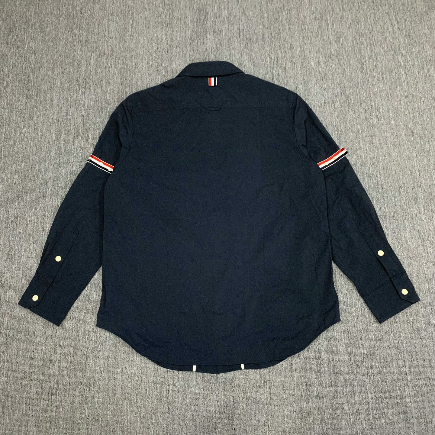 Thom Browne thom browne navy nylon long sleeve shirt Size US M / EU 48-50 / 2 - 2 Thumbnail