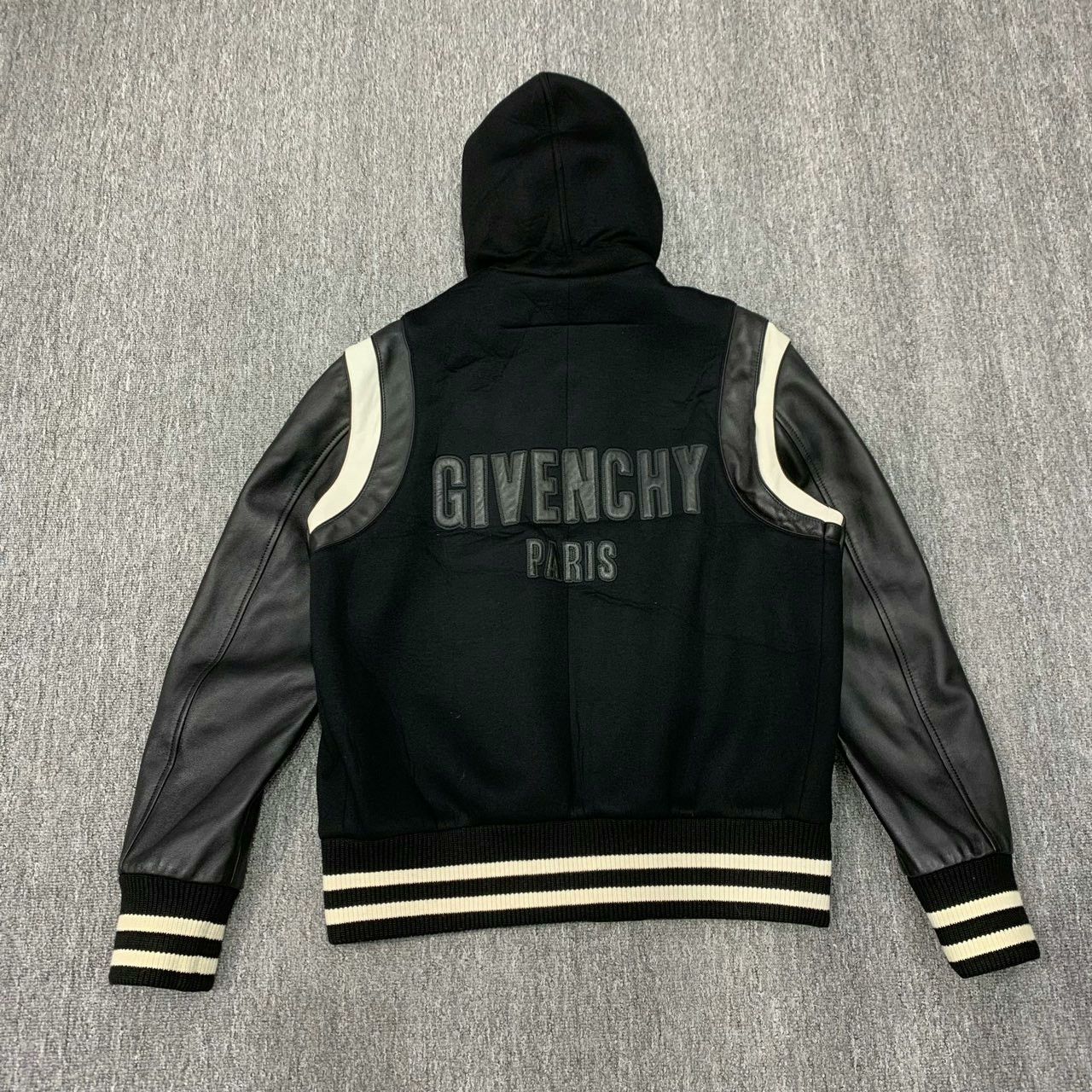 Givenchy givenchy black leather sleeve baseball jacket Size US L / EU 52-54 / 3 - 2 Thumbnail