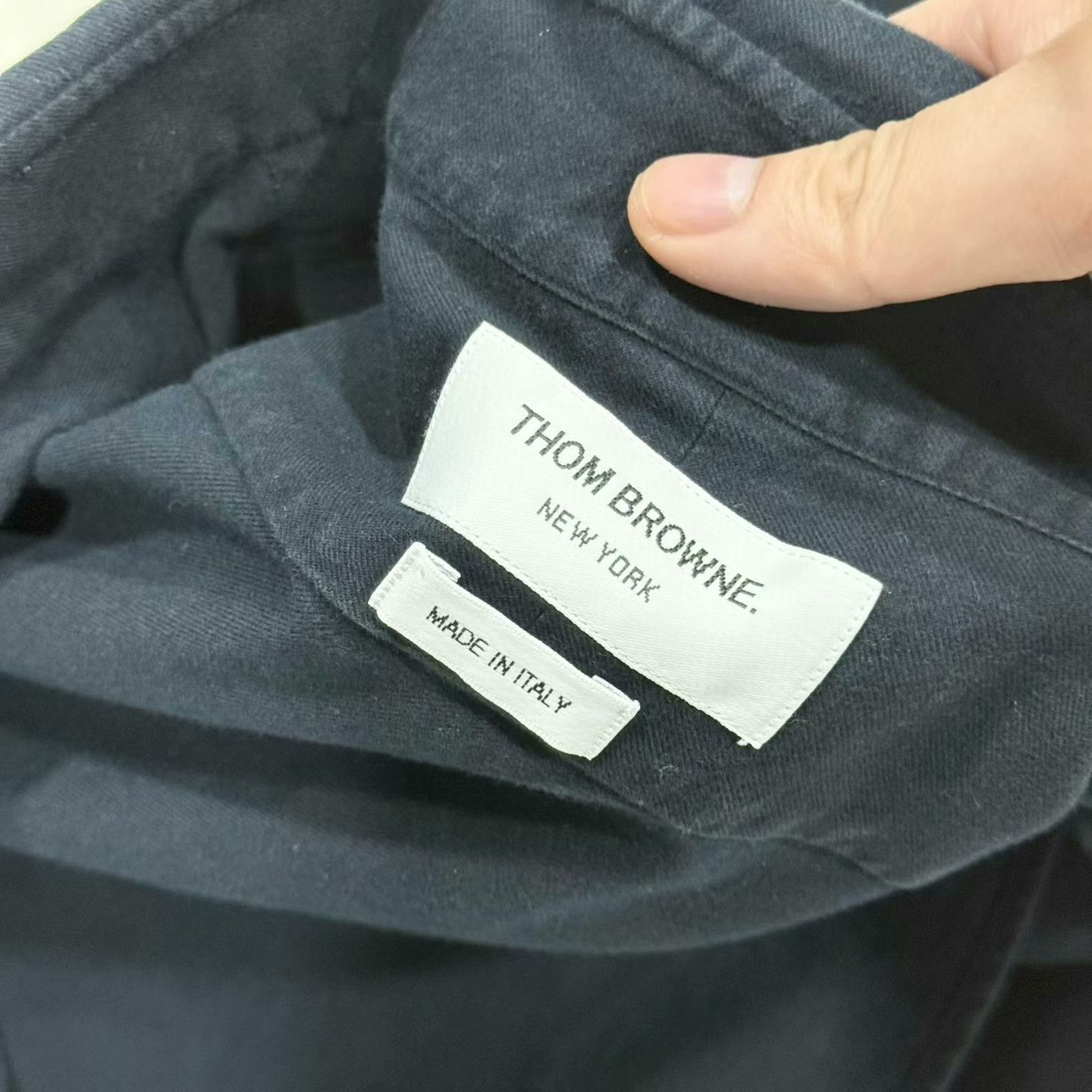 Thom Browne navy blue thom browne long sleeve shirt Size US XXS / EU 40 - 3 Thumbnail