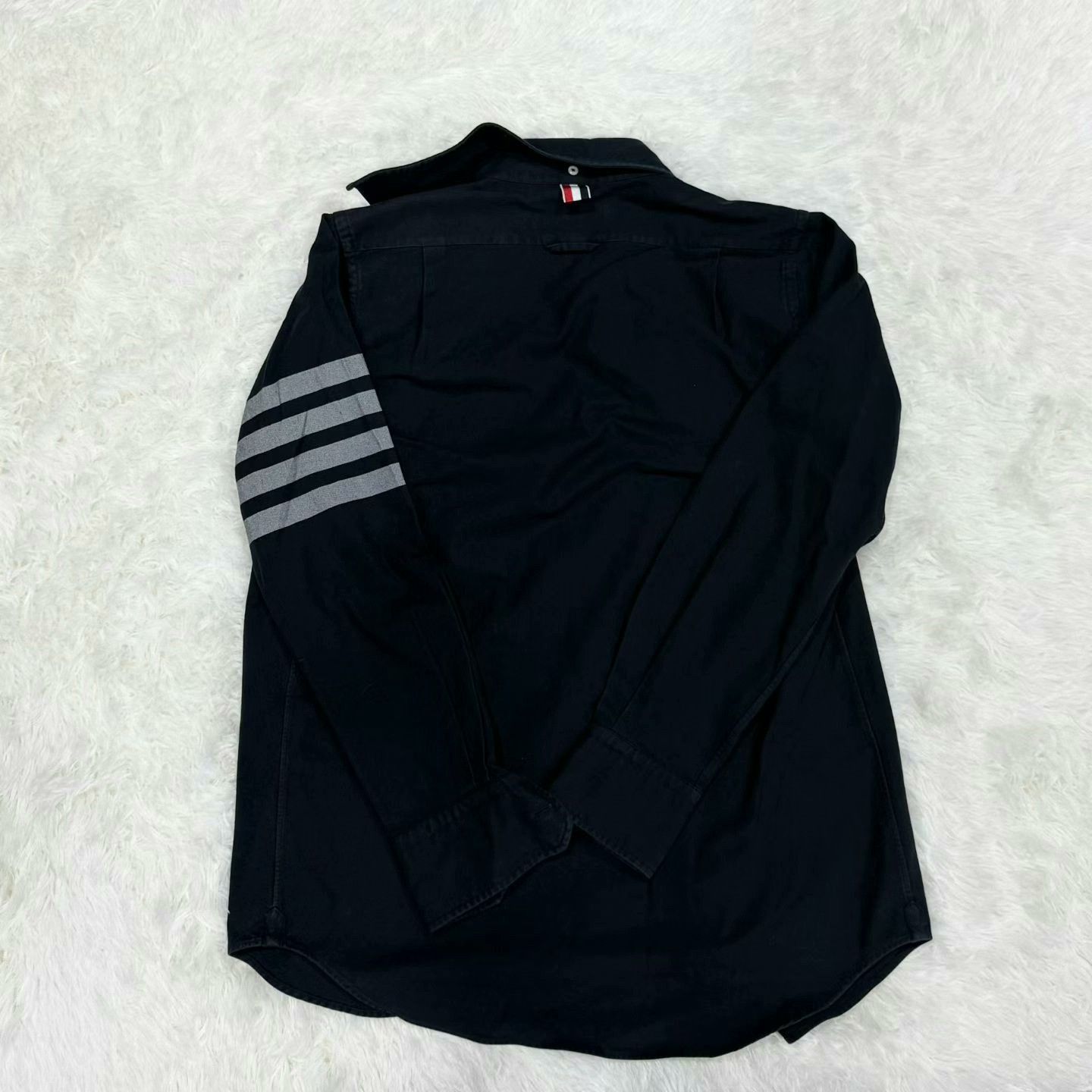 Thom Browne navy blue thom browne long sleeve shirt Size US XXS / EU 40 - 2 Thumbnail