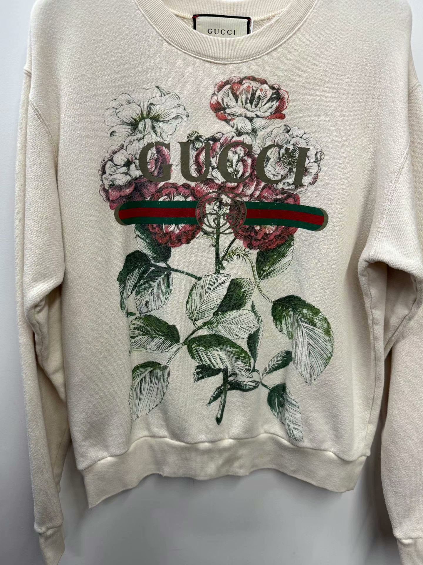 Gucci Gucci floral print distressed sweatshirt Size S / US 4 / IT 40 - 3 Thumbnail