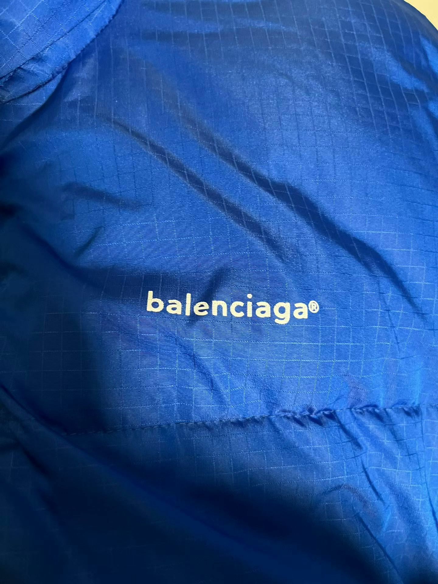 Balenciaga Balenciaga Blue Logo Puffer Jacket OS Size 44 Size US L / EU 52-54 / 3 - 3 Thumbnail