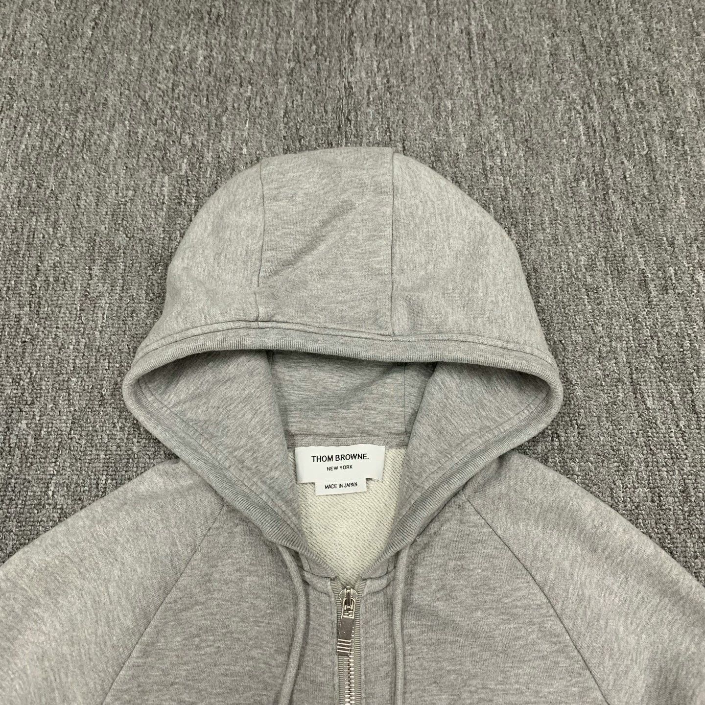 Thom Browne gray striped hooded jacket by Thom Browne Size US M / EU 48-50 / 2 - 2 Thumbnail