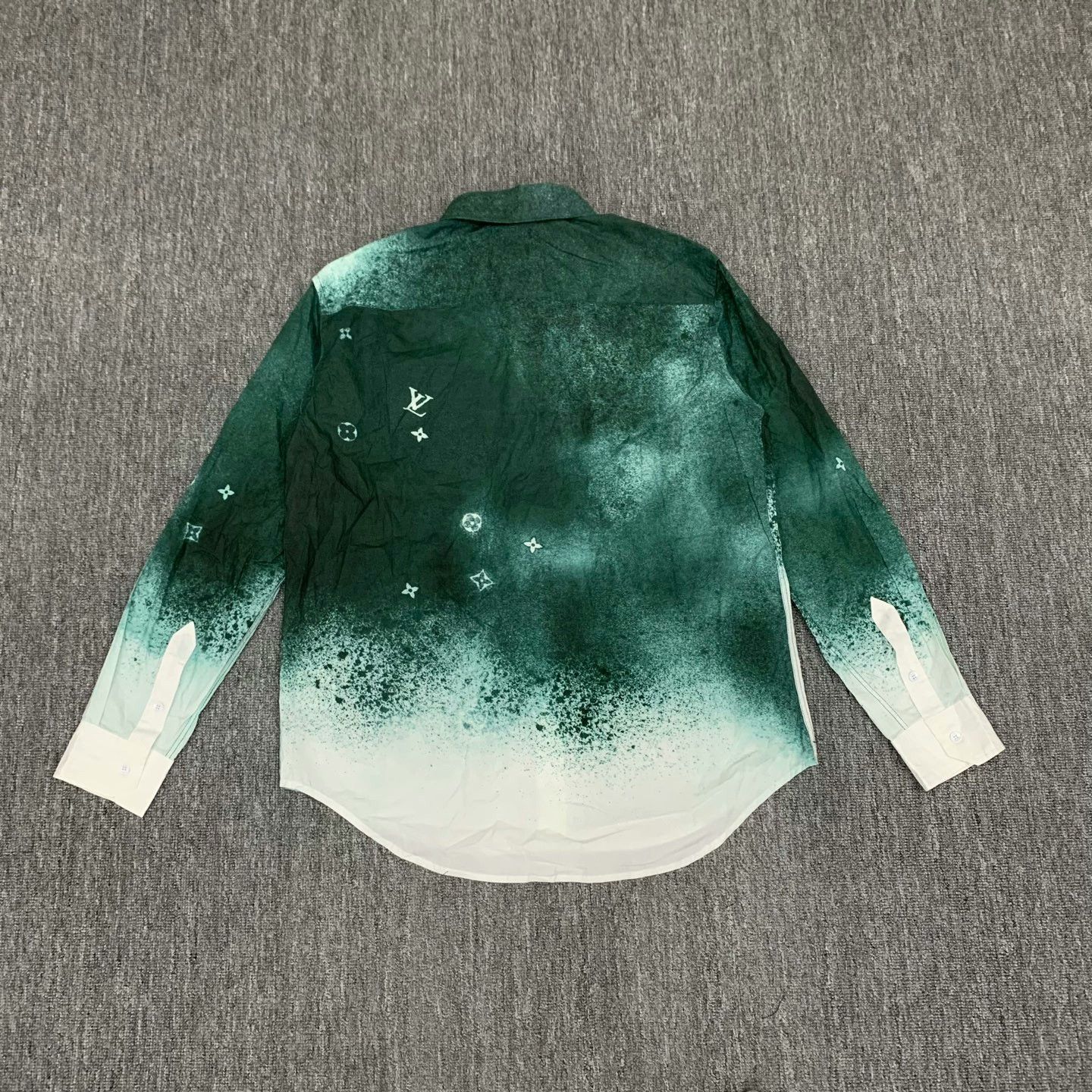 Louis Vuitton lv green ink splash dye shirt jacket Size US L / EU 52-54 / 3 - 2 Thumbnail
