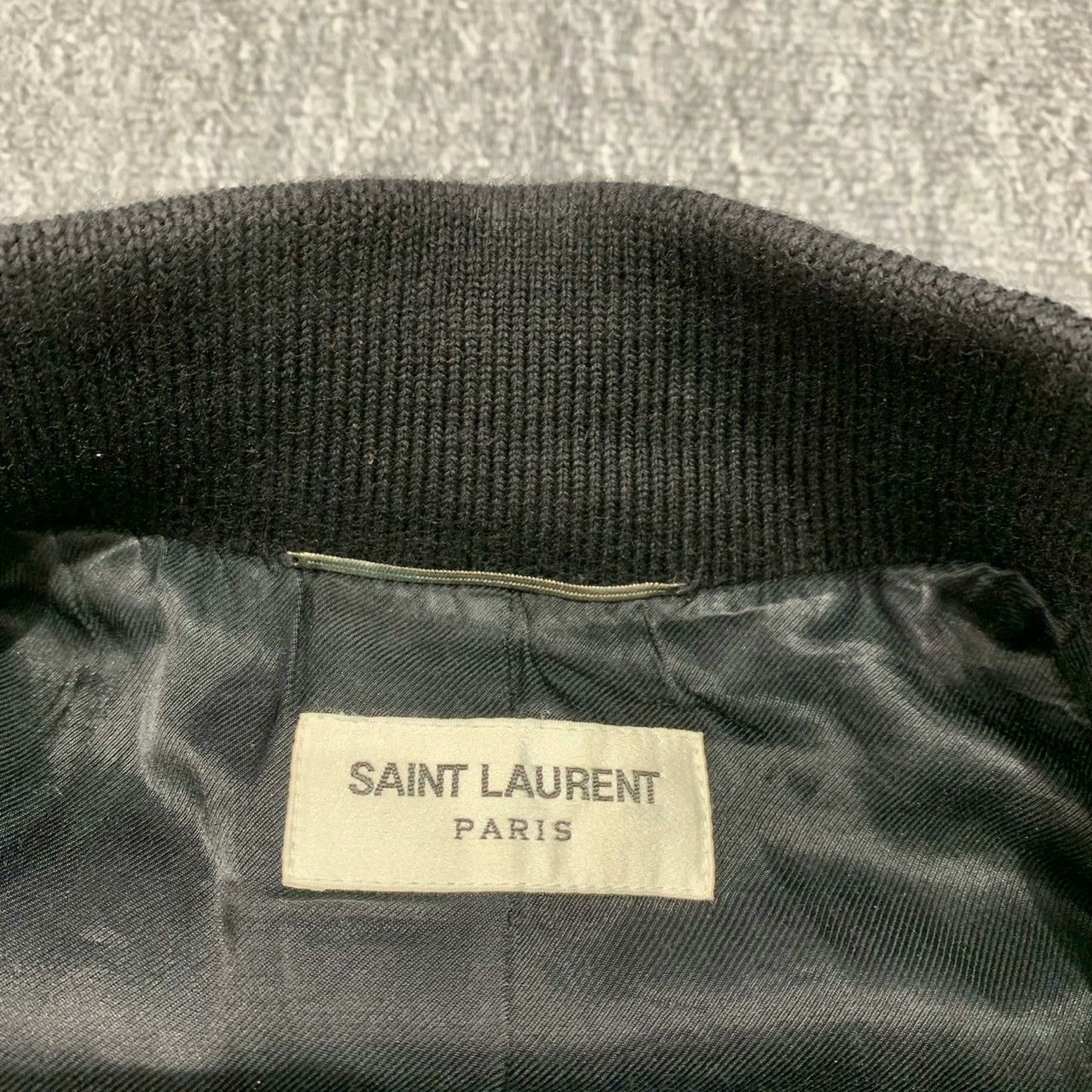 Saint Laurent Paris black and white varsity jacket by SLP Size US L / EU 52-54 / 3 - 3 Thumbnail