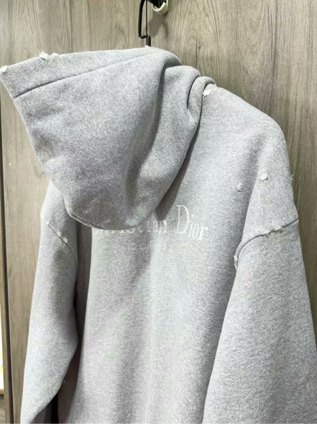 Dior dior gray vintage hoodie with slogan Size US S / EU 44-46 / 1 - 6 Thumbnail