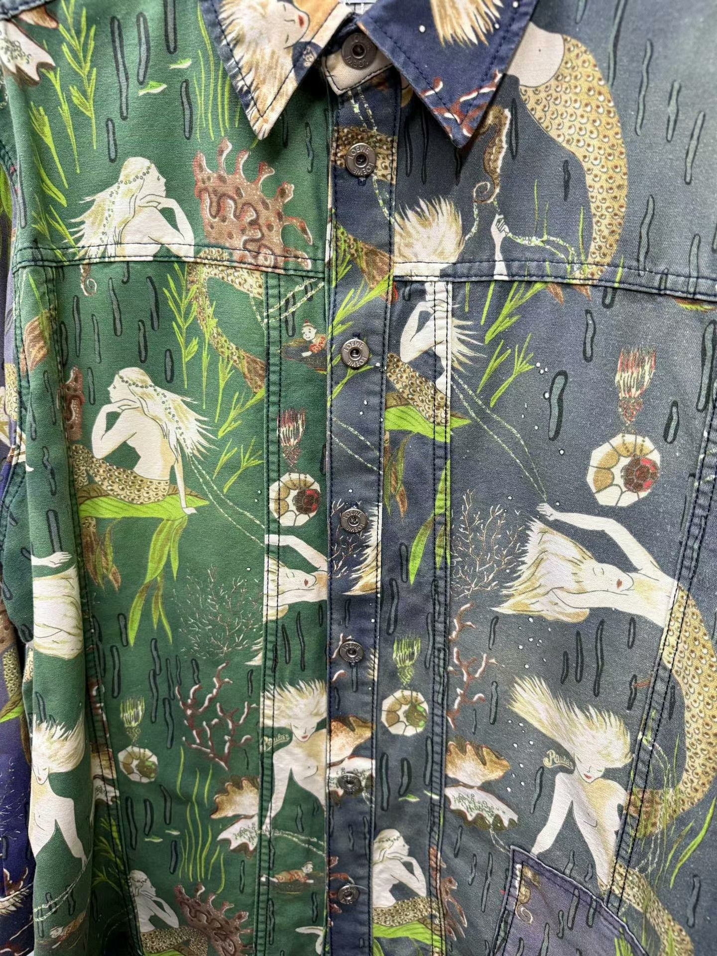 Loewe Loewe Mermaid Print Denim Jacket Size L / US 10 / IT 46 - 3 Thumbnail