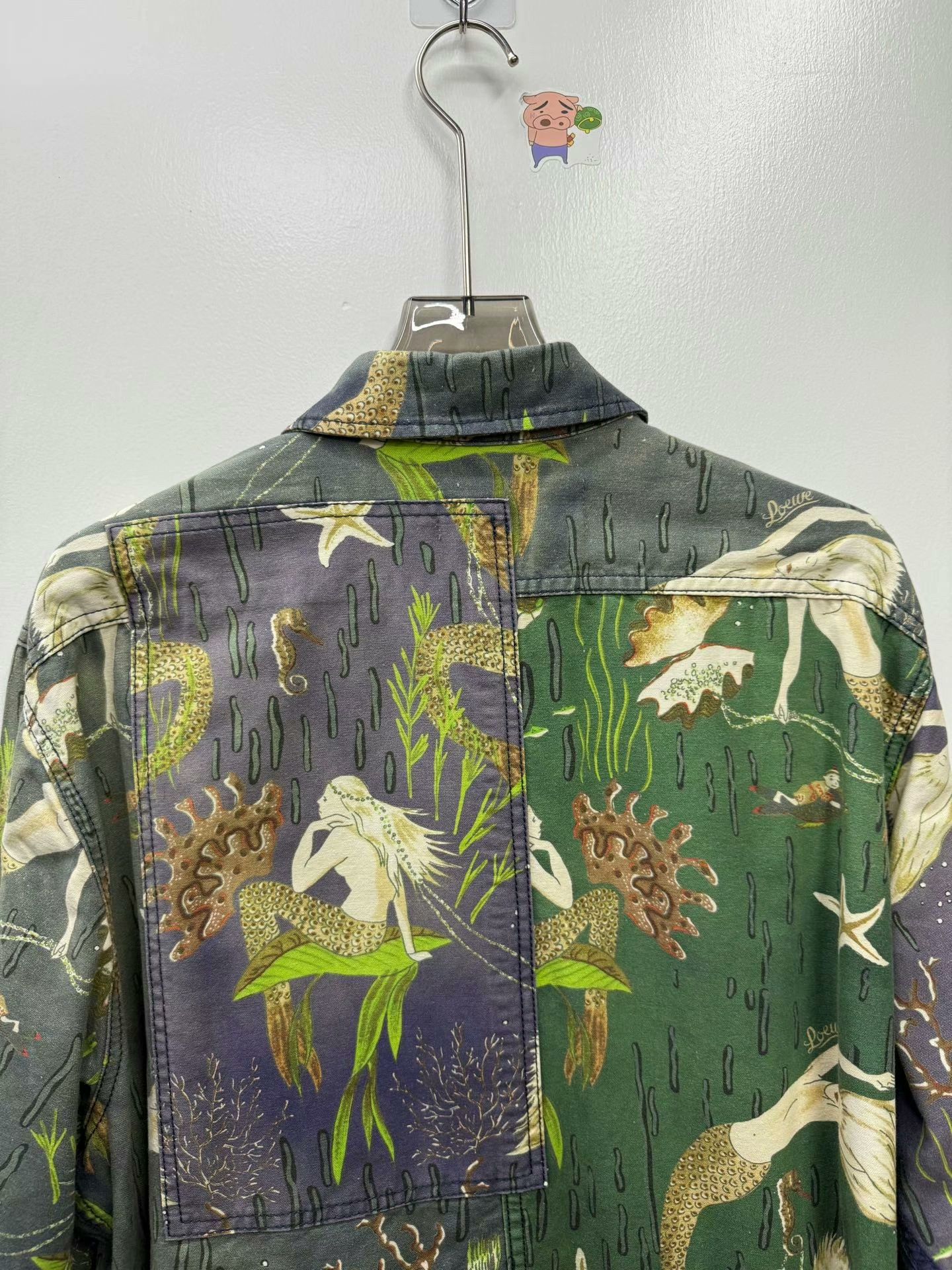 Loewe Loewe Mermaid Print Denim Jacket Size L / US 10 / IT 46 - 5 Thumbnail
