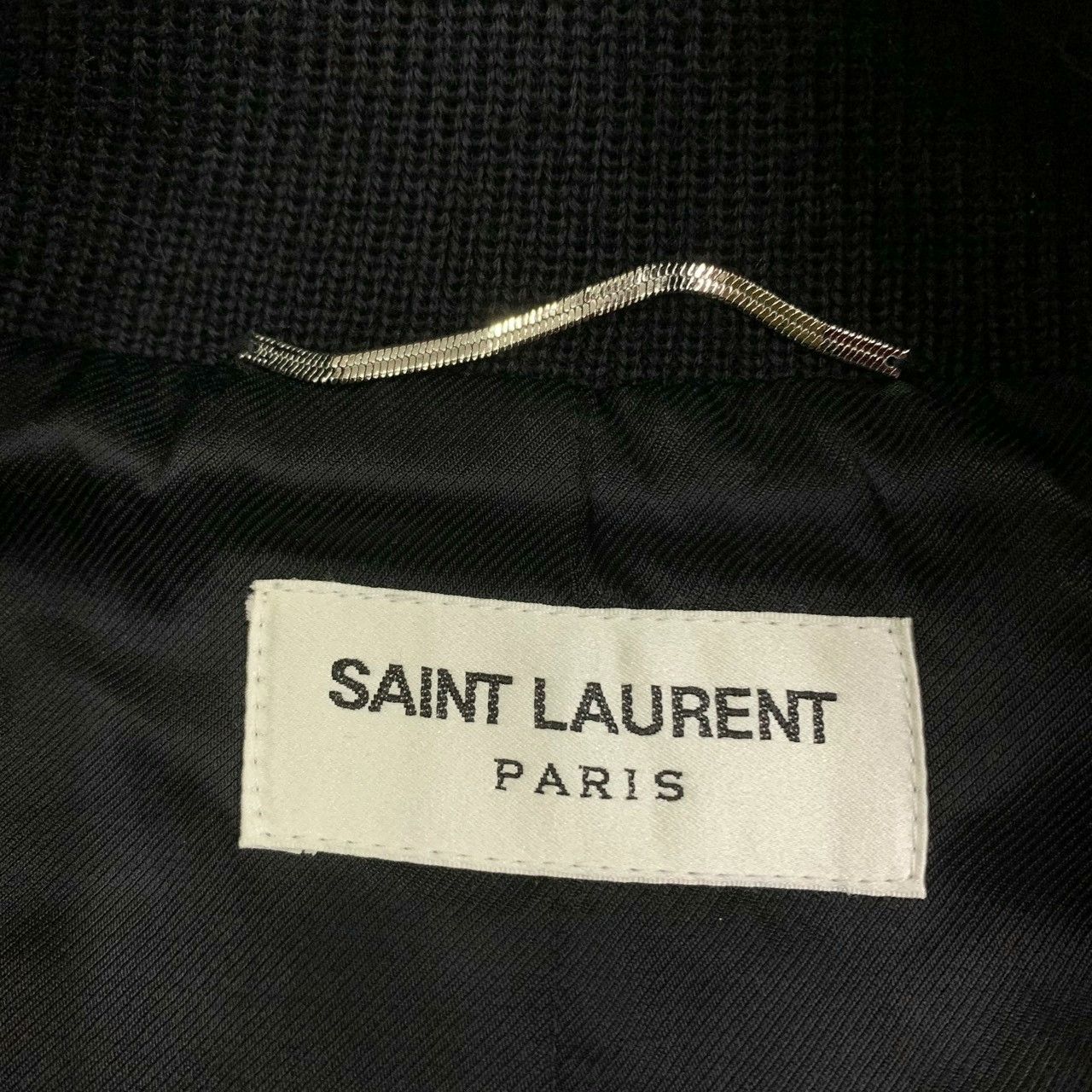 Saint Laurent Paris black and white patchwork baseball jacket Size US L / EU 52-54 / 3 - 6 Thumbnail