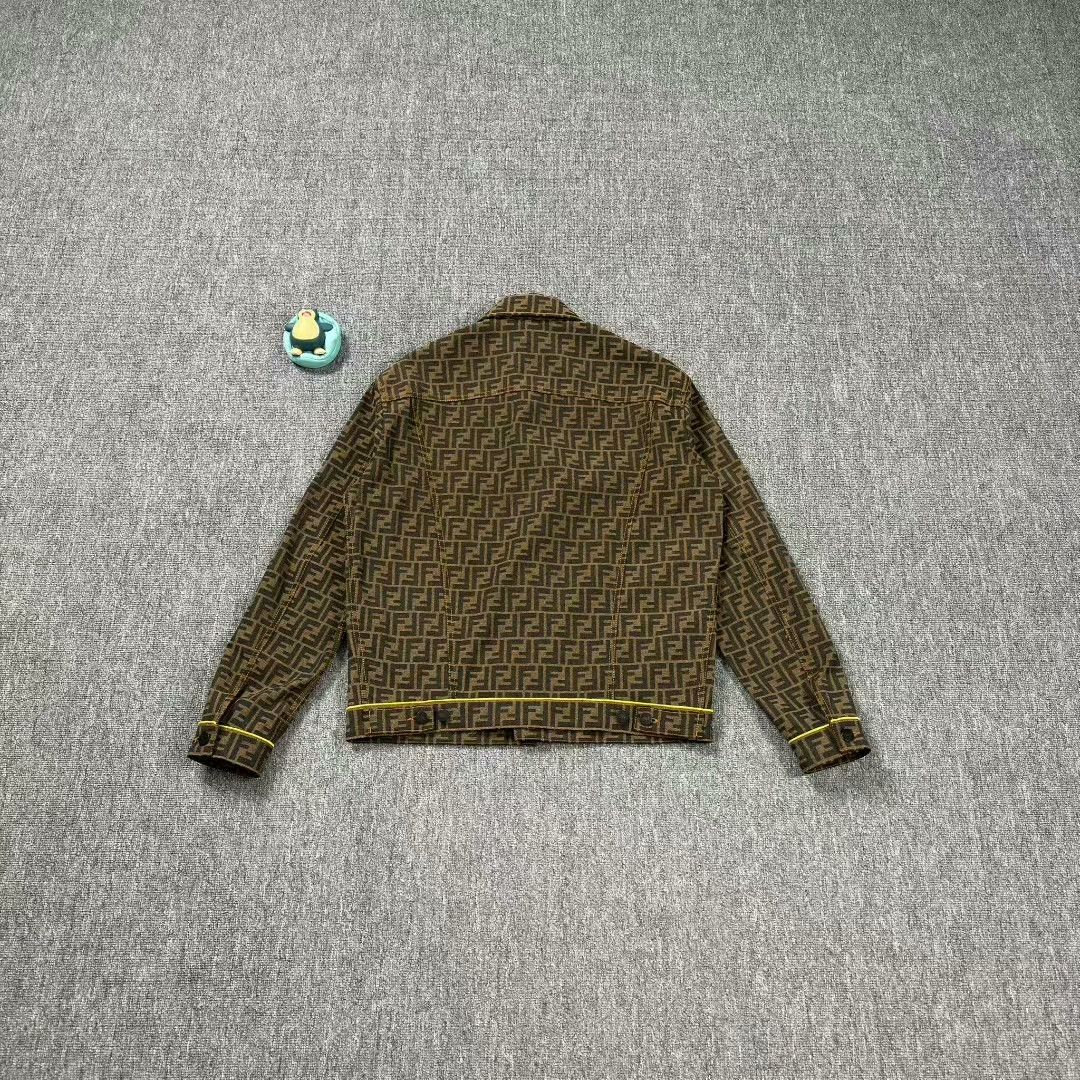 Fendi fendi monogram denim jacket with leather tag Size US M / EU 48-50 / 2 - 4 Thumbnail