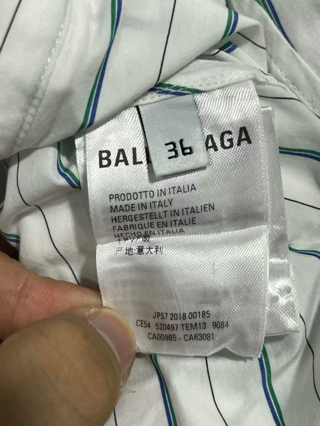 Balenciaga balenciaga white striped logo long sleeve shirt Size S / US 4 / IT 40 - 4 Thumbnail