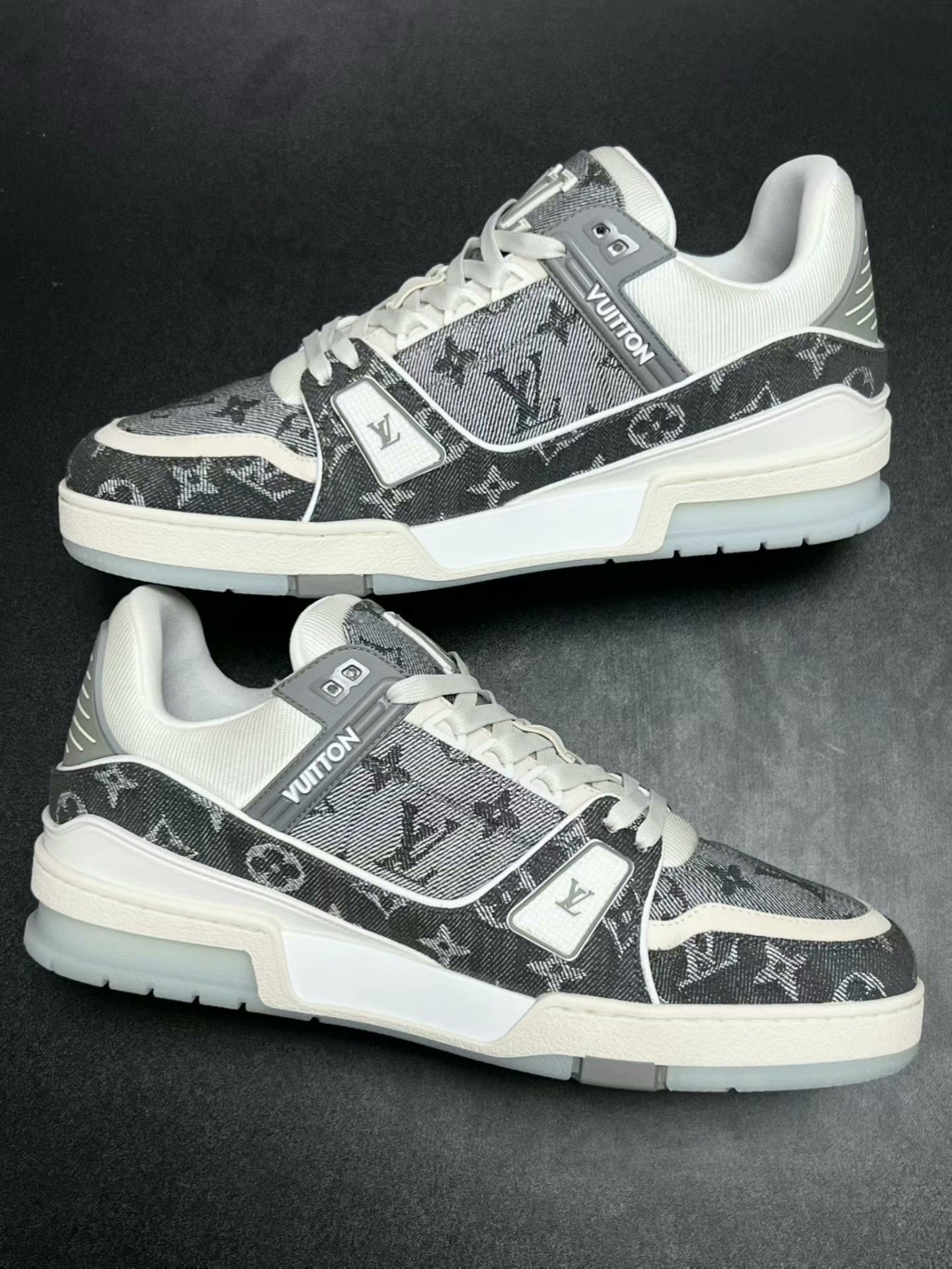 Louis Vuitton lv trainer gray and white sneakers uk7 Size US 7 / EU 40 - 6 Thumbnail