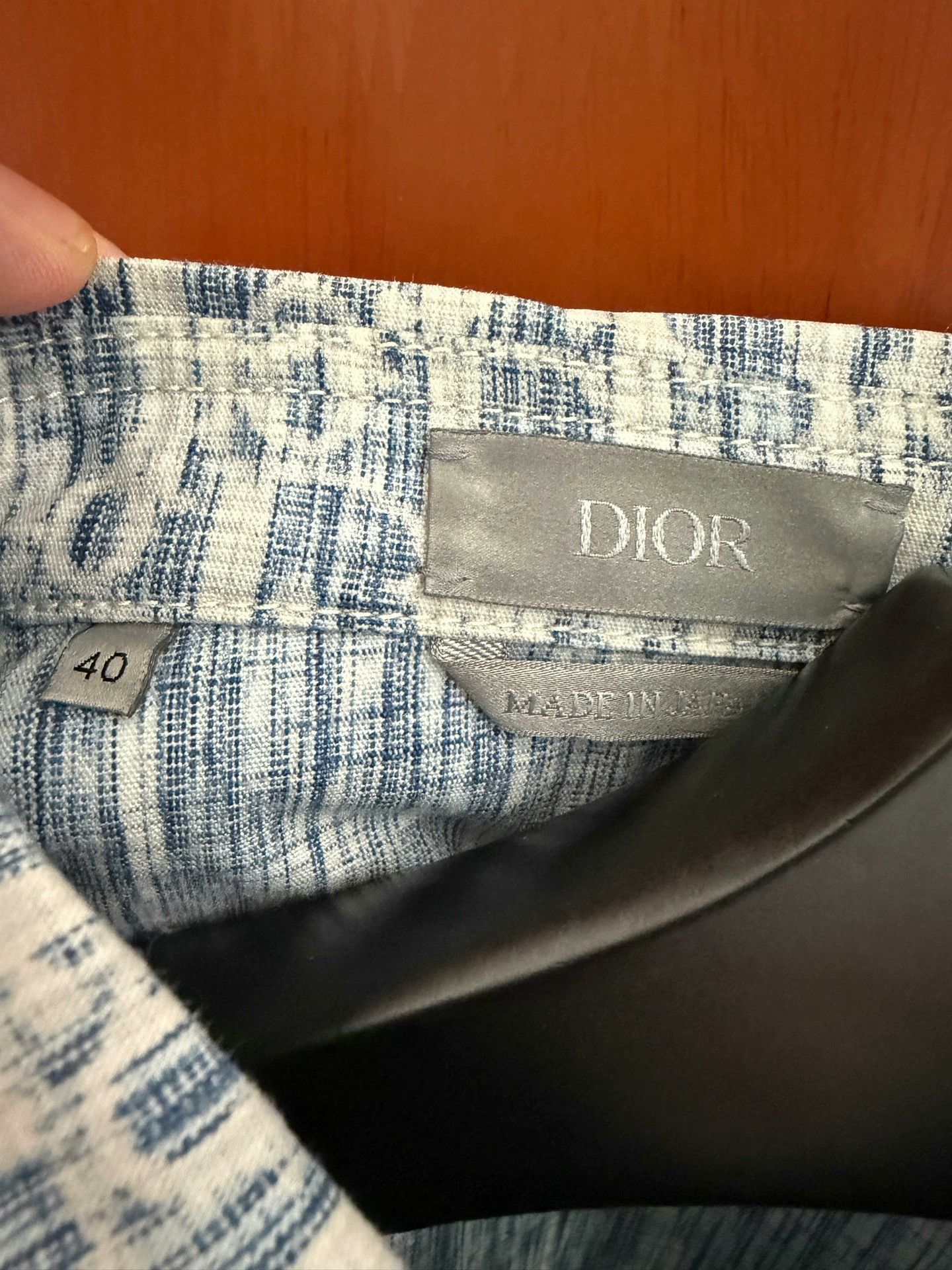 Dior dior blue and white logo denim shirt Size US L / EU 52-54 / 3 - 5 Thumbnail