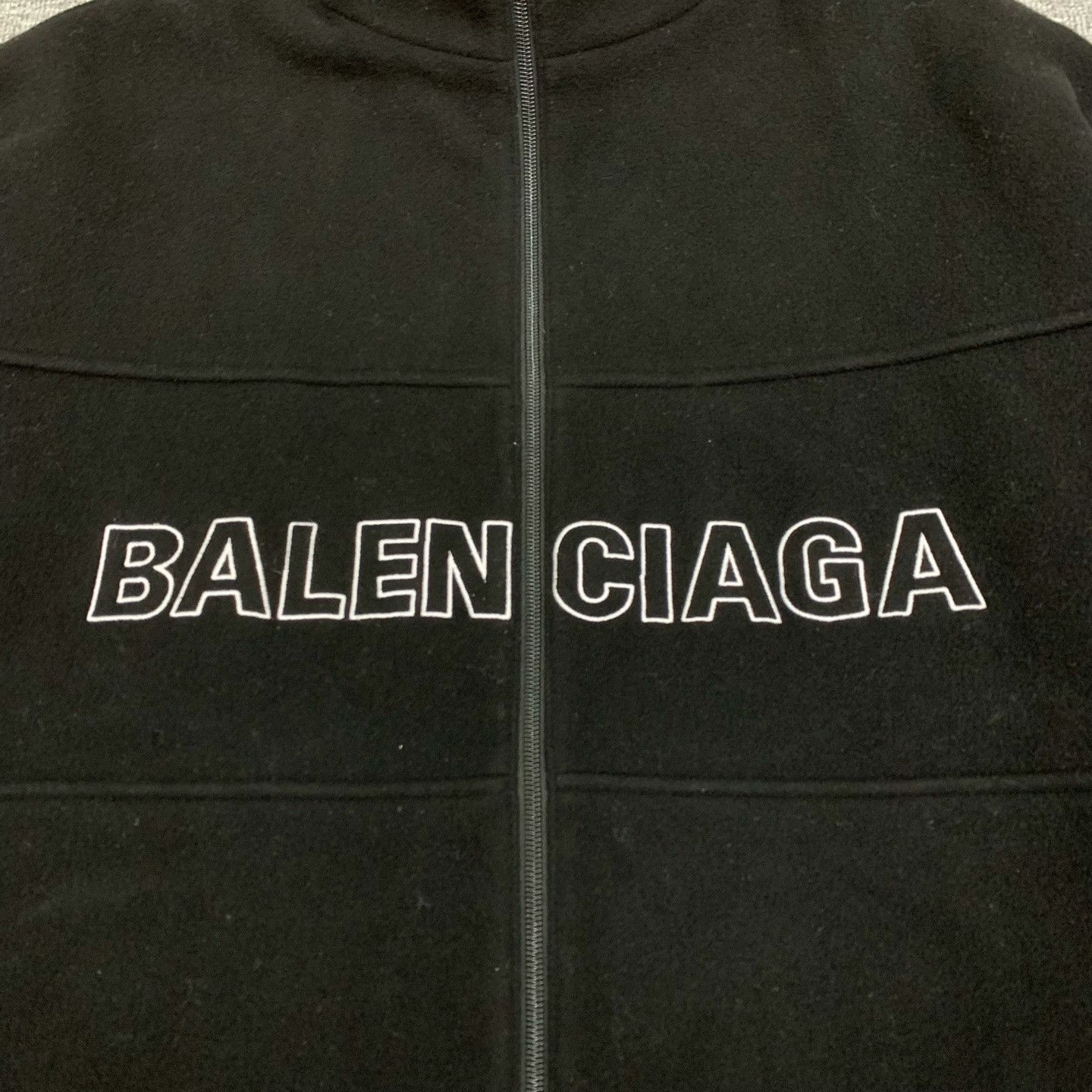 Balenciaga balenciaga black logo wool-cotton jacket Size US L / EU 52-54 / 3 - 9 Thumbnail