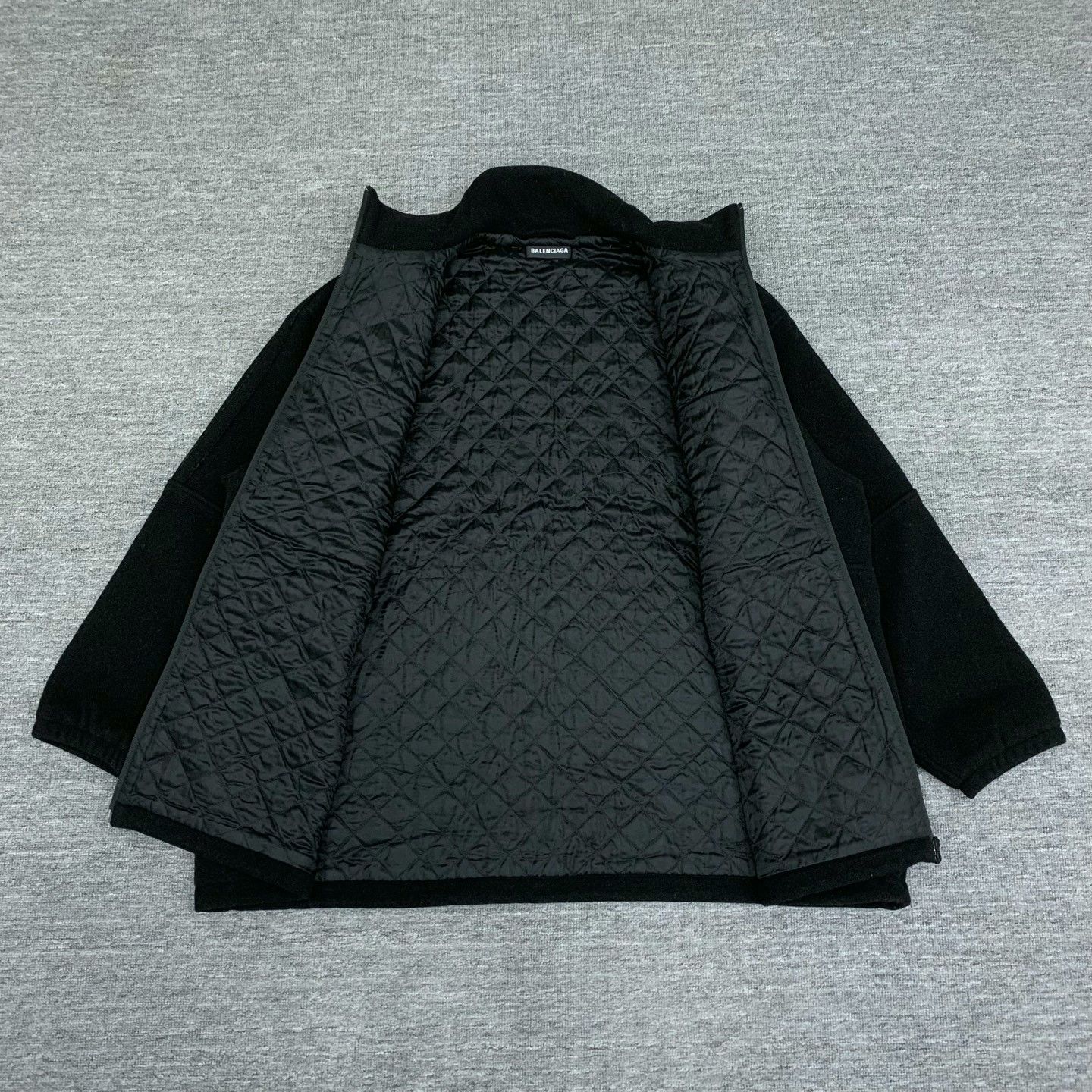Balenciaga balenciaga black logo wool-cotton jacket Size US L / EU 52-54 / 3 - 6 Thumbnail