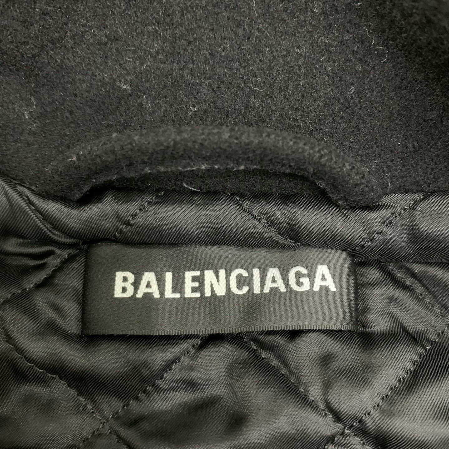 Balenciaga balenciaga black logo wool-cotton jacket Size US L / EU 52-54 / 3 - 8 Thumbnail