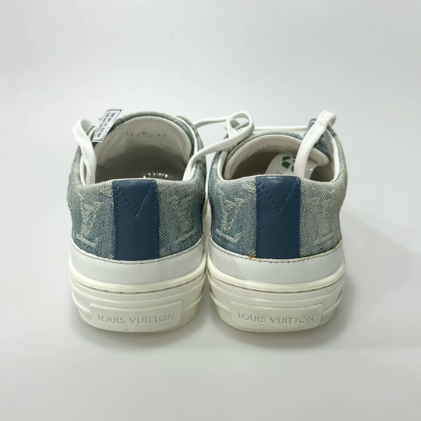 Louis Vuitton louis vuitton blue denim canvas shoes Size US 6 / EU 39 - 5 Thumbnail