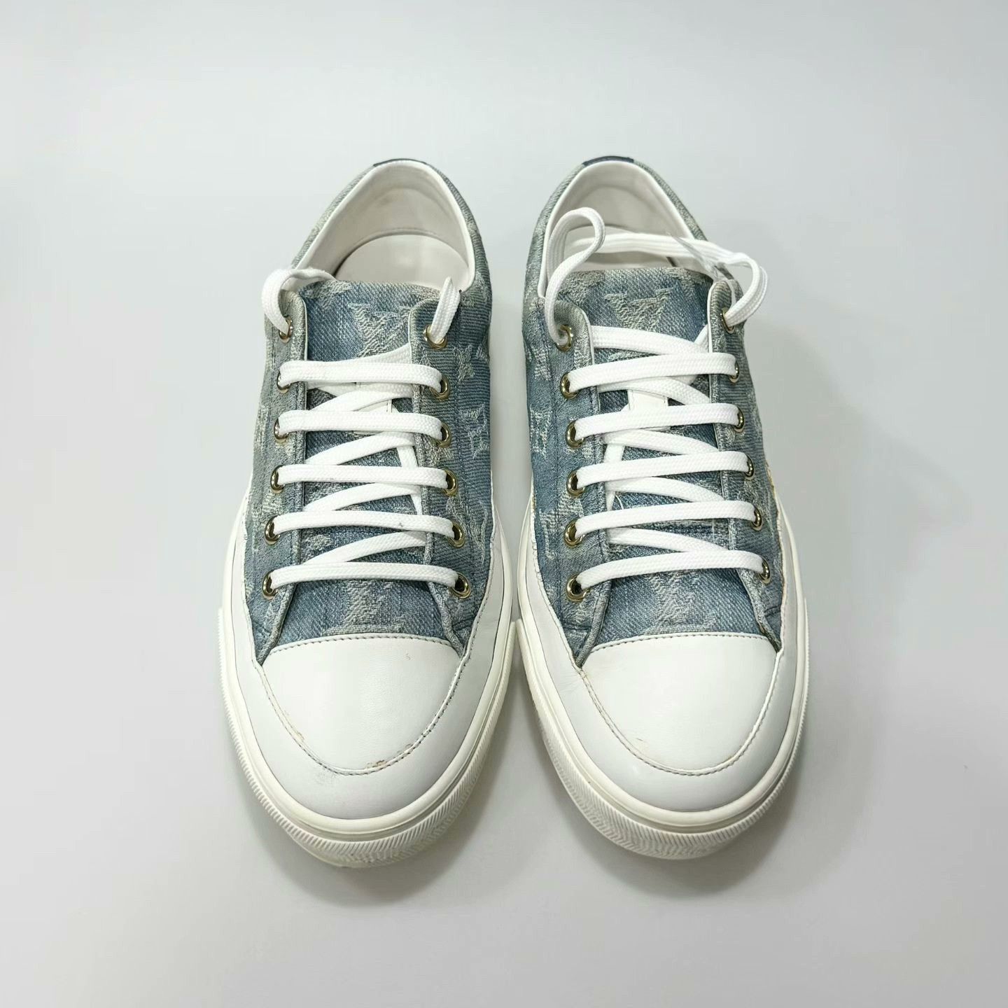 Louis Vuitton louis vuitton blue denim canvas shoes Size US 6 / EU 39 - 4 Thumbnail