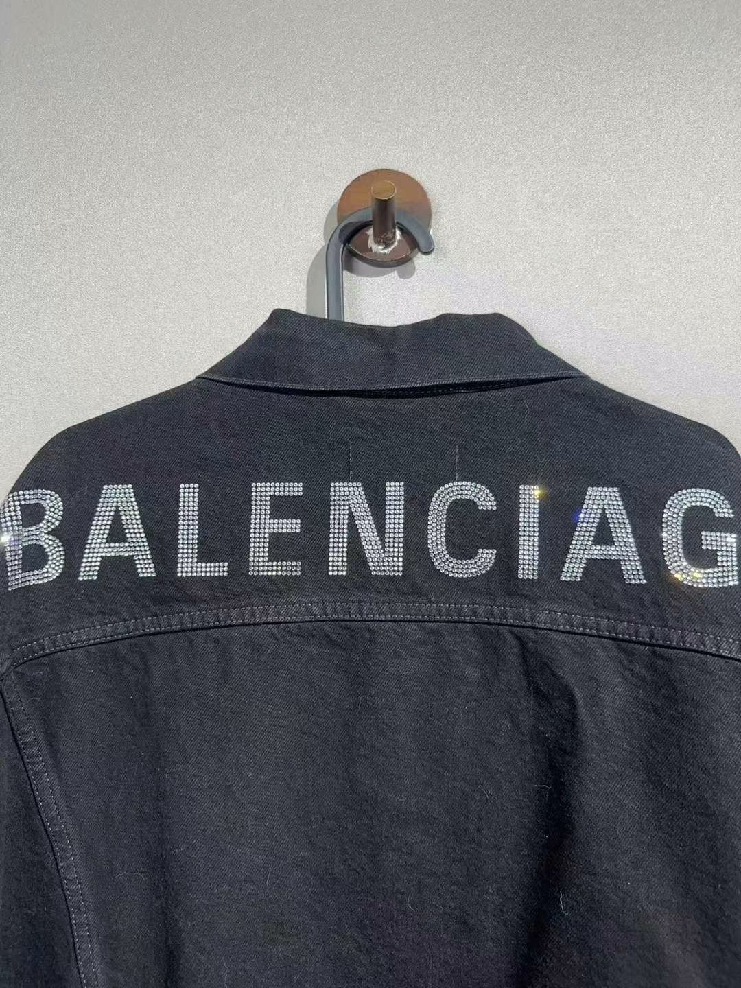 Balenciaga balenciaga black rhinestone denim jacket Size S / US 4 / IT 40 - 3 Thumbnail