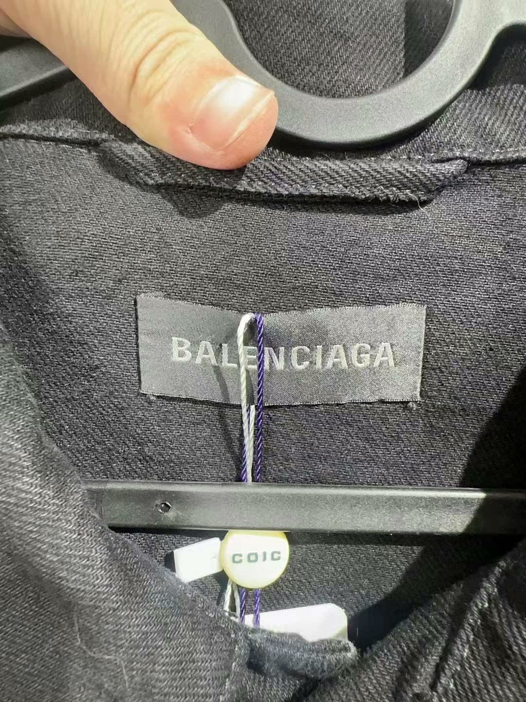 Balenciaga balenciaga black rhinestone denim jacket Size S / US 4 / IT 40 - 4 Thumbnail