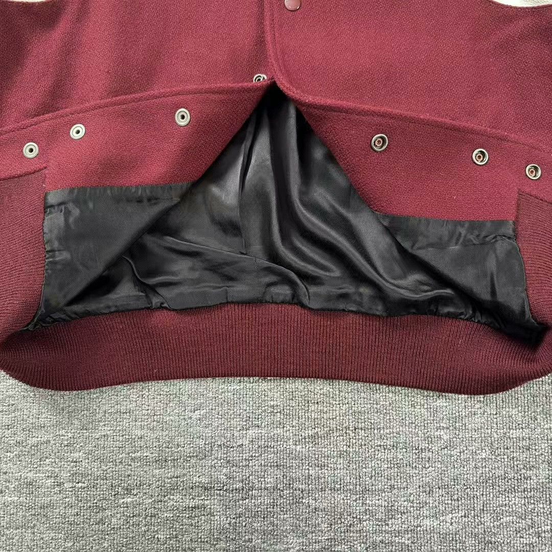 Saint Laurent Paris dark red striped baseball jacket by SLP Size US M / EU 48-50 / 2 - 6 Thumbnail