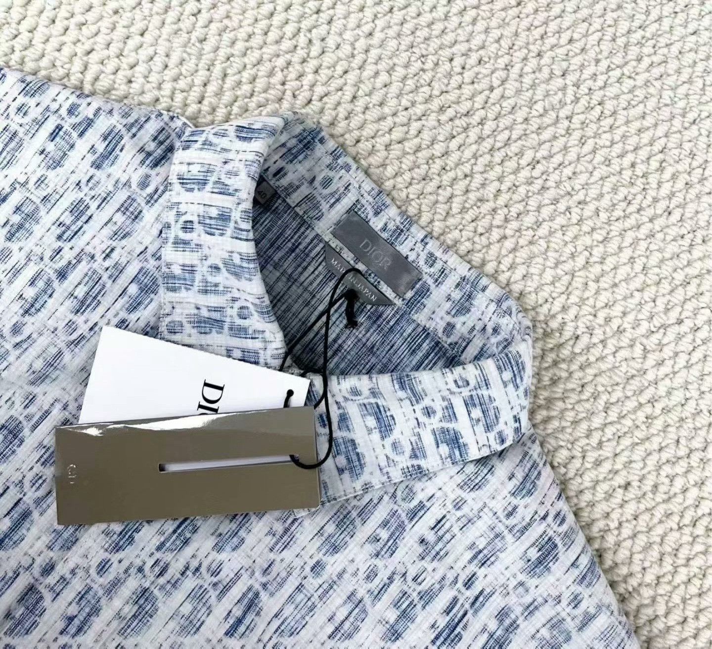 dior oblique logo denim jacket shirt