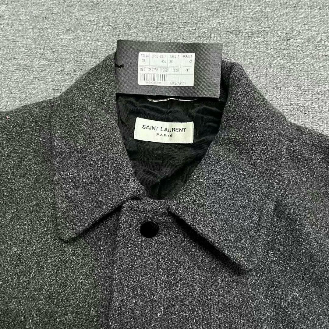 Saint Laurent Paris saint laurent gray striped varsity jacket Size US L / EU 52-54 / 3 - 3 Thumbnail