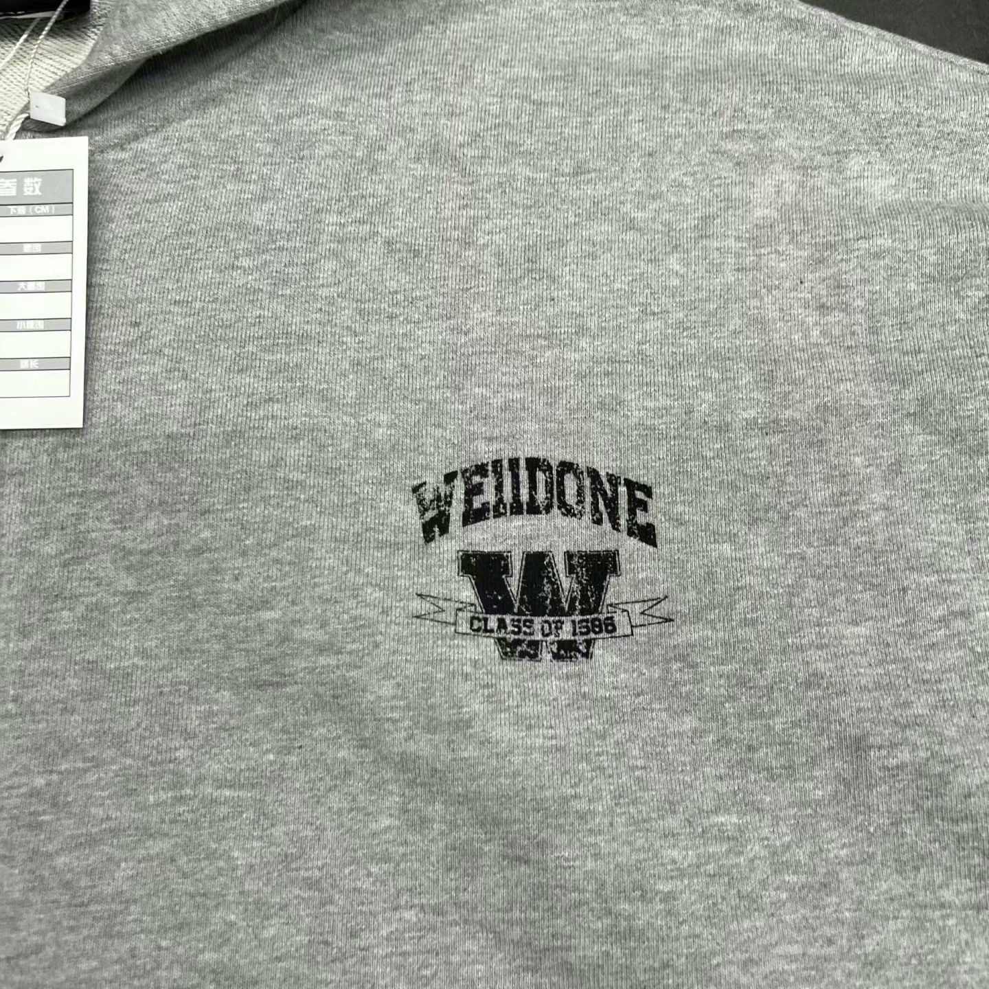 WE11DONE WE11DONE Zip-Up Hoodie in Gray XL Size US XL / EU 56 / 4 - 3 Thumbnail
