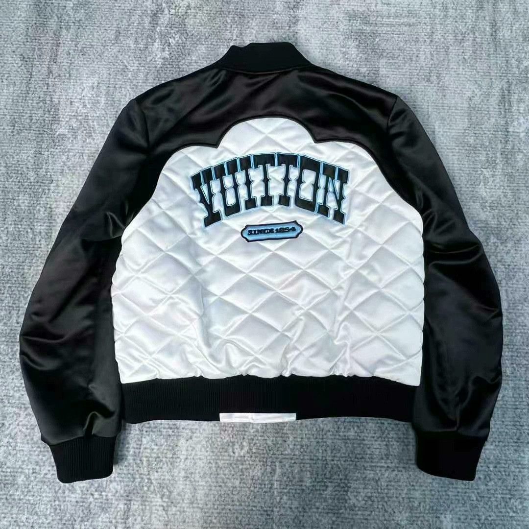 Louis Vuitton louis vuitton black and white baseball jacket Size US M / EU 48-50 / 2 - 2 Thumbnail
