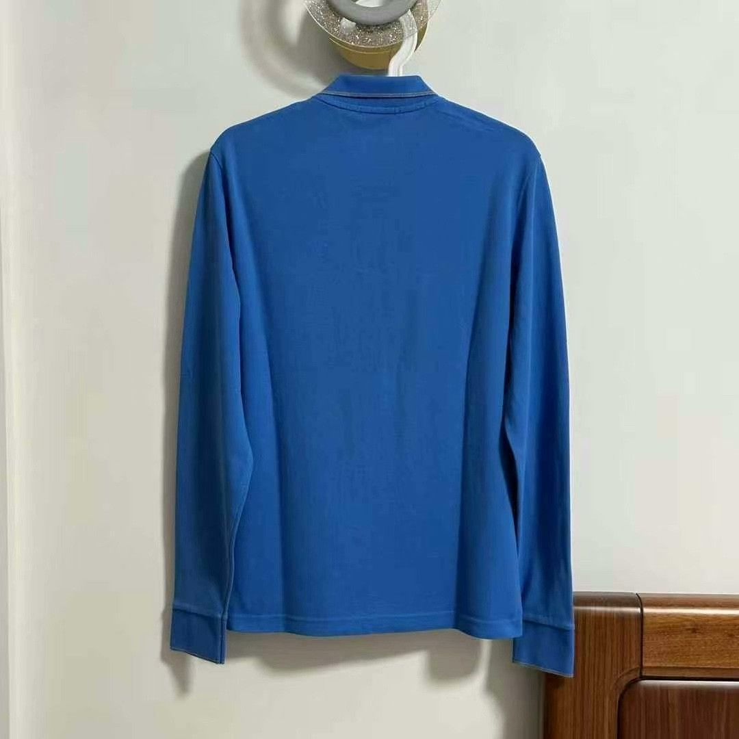 Moncler moncler long sleeve polo shirt in blue Size US M / EU 48-50 / 2 - 2 Thumbnail