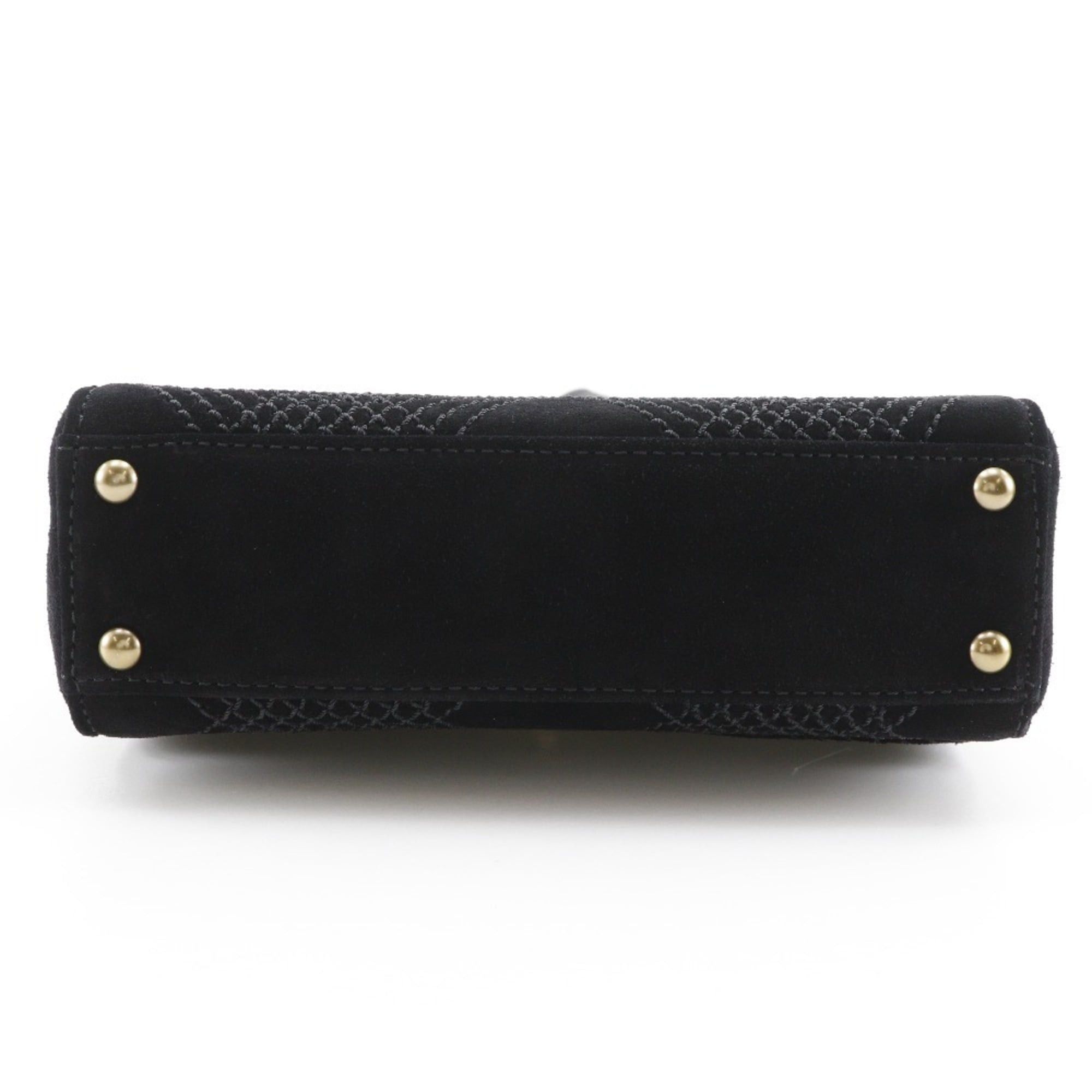Chanel CHANEL Wild Stitch Shoulder Bag A19343Y02640, Black Suede, Crossbody, Turnlock, Women's Size ONE SIZE - 11 Thumbnail