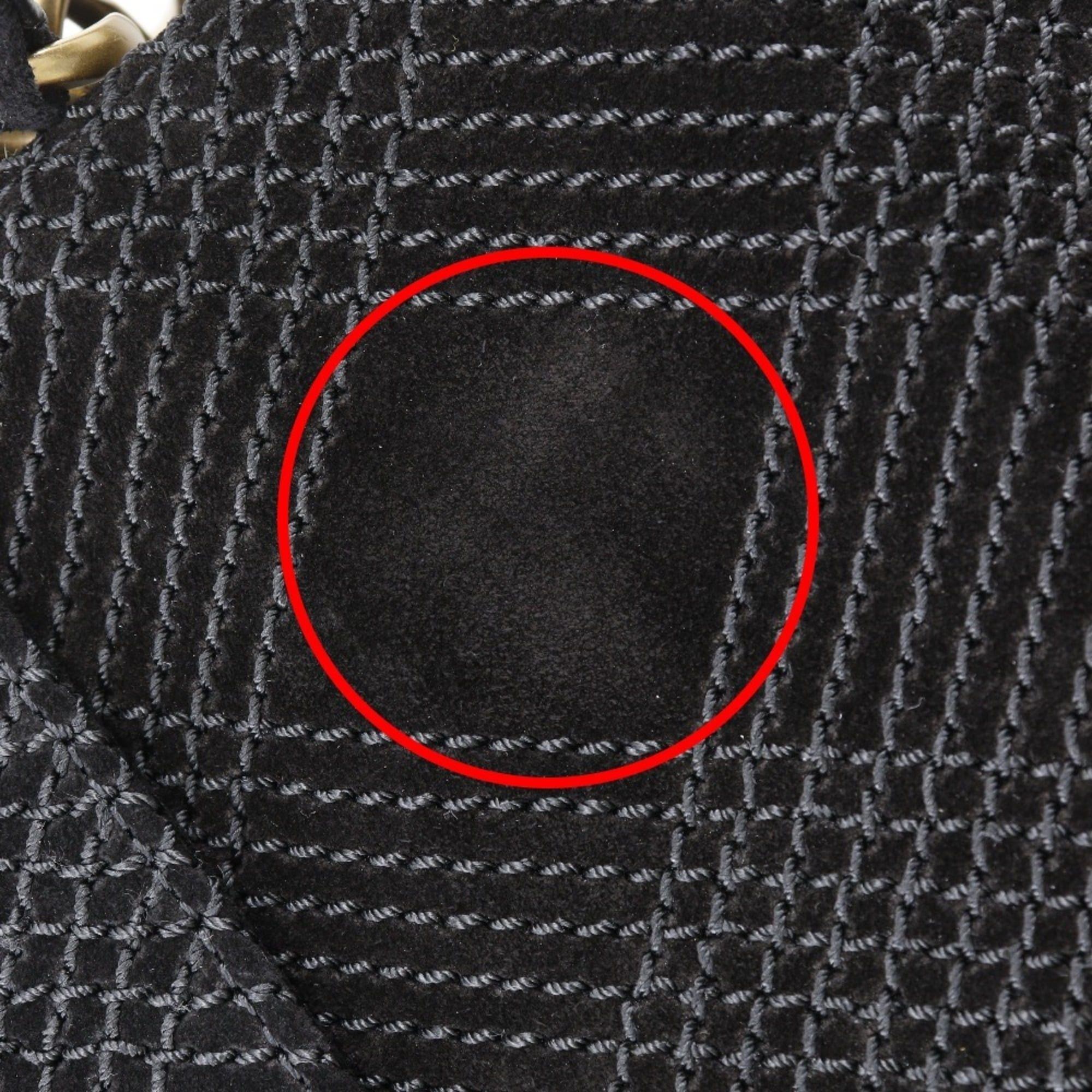 Chanel CHANEL Wild Stitch Shoulder Bag A19343Y02640, Black Suede, Crossbody, Turnlock, Women's Size ONE SIZE - 10 Thumbnail