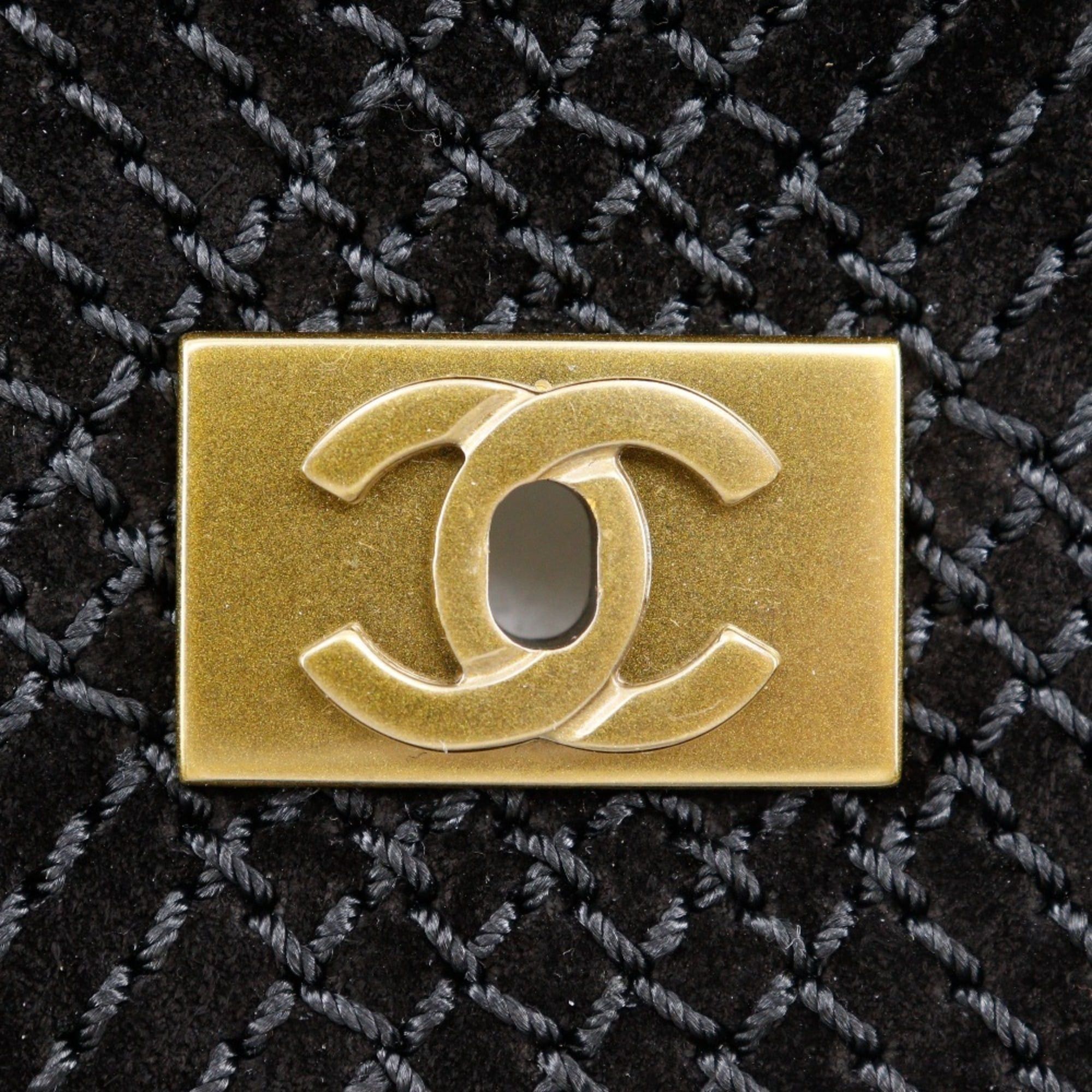 Chanel CHANEL Wild Stitch Shoulder Bag A19343Y02640, Black Suede, Crossbody, Turnlock, Women's Size ONE SIZE - 13 Thumbnail