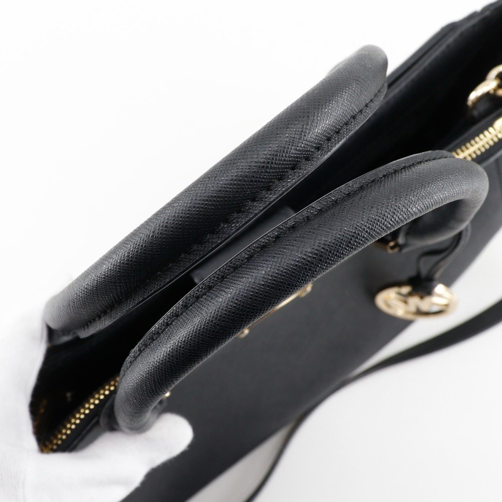 Michael Kors Michael Kors 2-Way Shoulder Handbag 35S6GSOT2L, Black Leather, Crossbody, A4 Size, Magnetic closure, Women's Size ONE SIZE - 5 Thumbnail