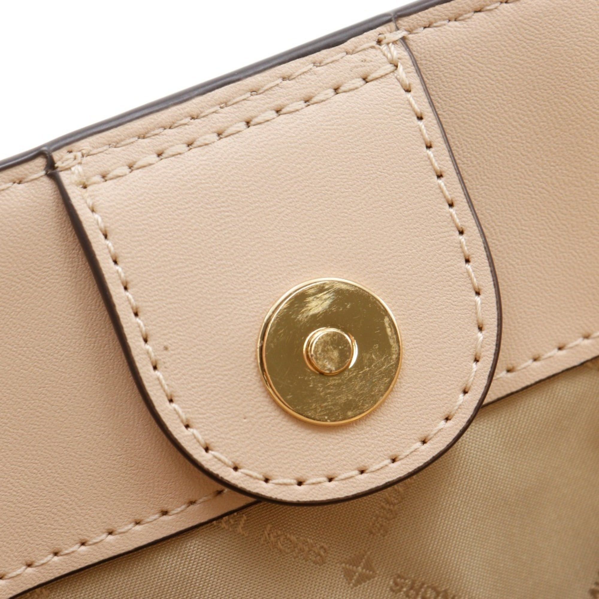 Michael Kors Michael Kors Women's Beige Leather Tote Bag with A4 Magnetic closure Size ONE SIZE - 14 Thumbnail