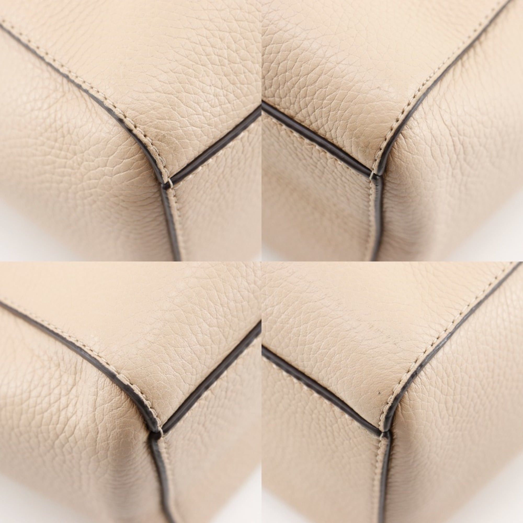Michael Kors Michael Kors Women's Beige Leather Tote Bag with A4 Magnetic closure Size ONE SIZE - 4 Thumbnail