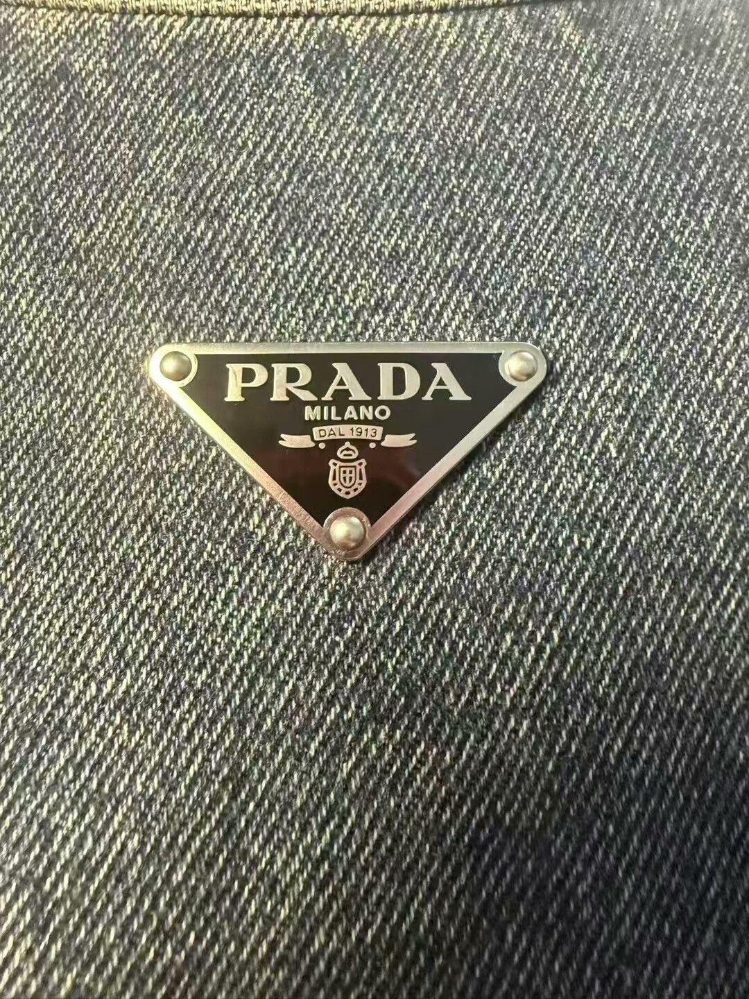 Prada prada denim jacket with triangle logo Size US M / EU 48-50 / 2 - 7 Thumbnail