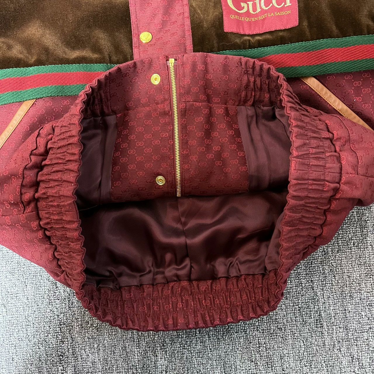 Gucci gucci burgundy double g pattern jacket Size US L / EU 52-54 / 3 - 5 Thumbnail