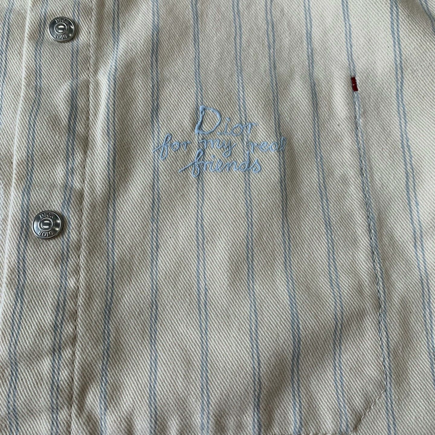 Dior Dior x Hylton Nel Striped Denim Jacket Size US L / EU 52-54 / 3 - 5 Thumbnail