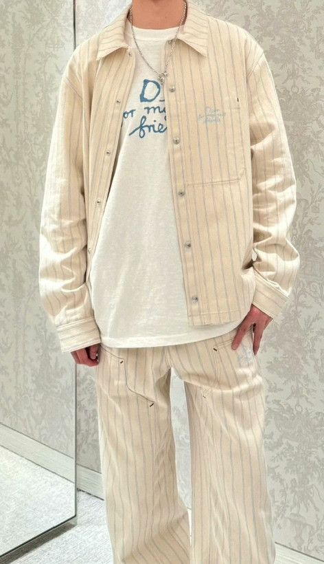 Dior Dior x Hylton Nel Striped Denim Jacket Size US L / EU 52-54 / 3 - 4 Thumbnail
