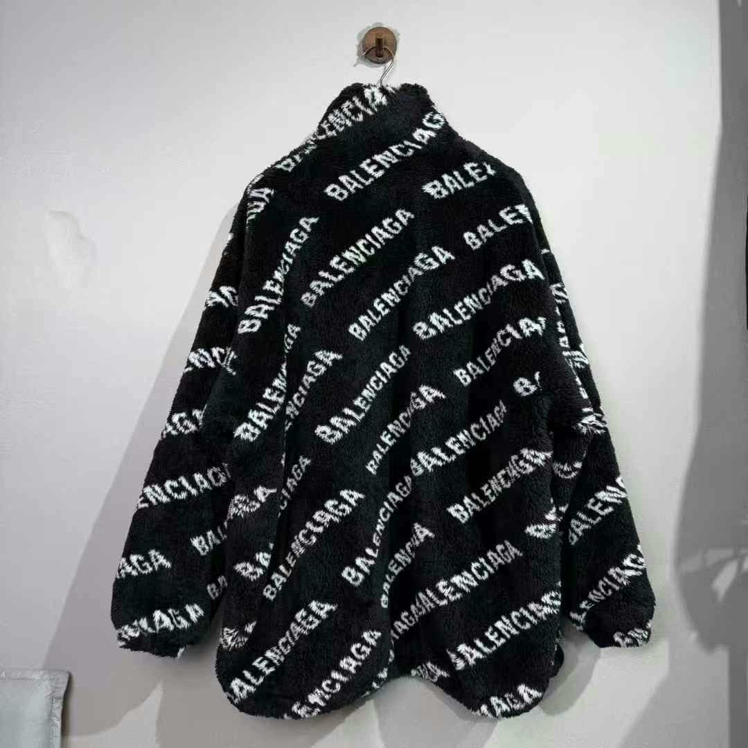 Balenciaga black and white fluffy teddy coat Size S / US 4 / IT 40 - 2 Thumbnail