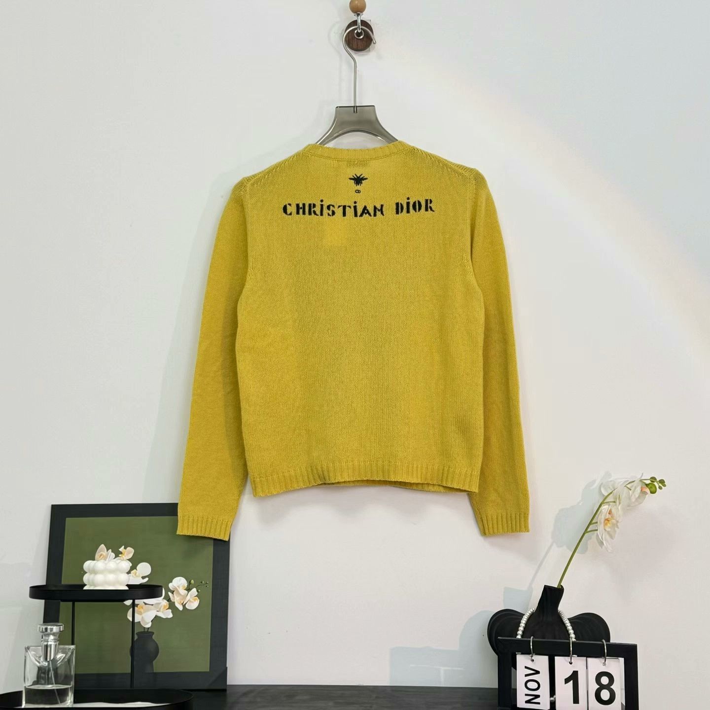 Dior limited edition floral embroidery cashmere sweater Size L / US 10 / IT 46 - 4 Thumbnail