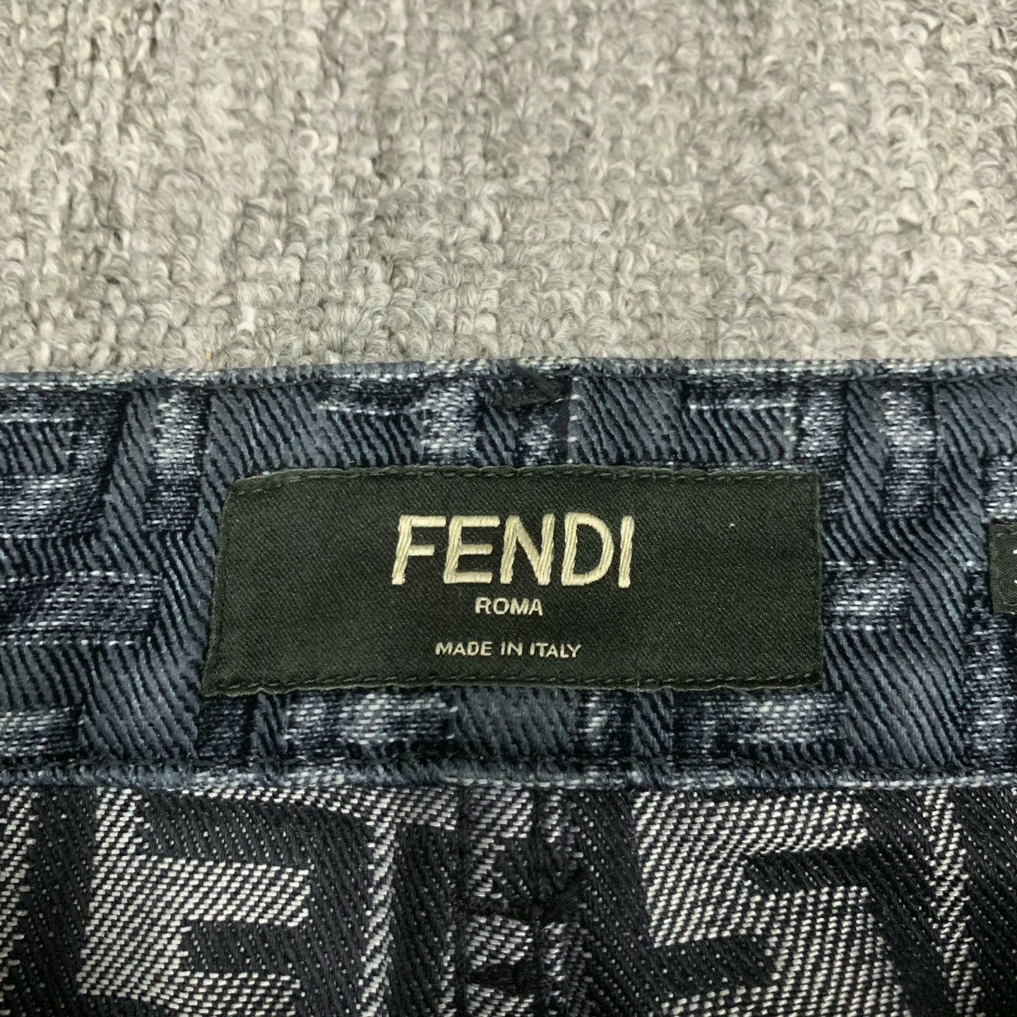 Fendi fendi blue double f print denim pants Size US 32 / EU 48 - 4 Thumbnail