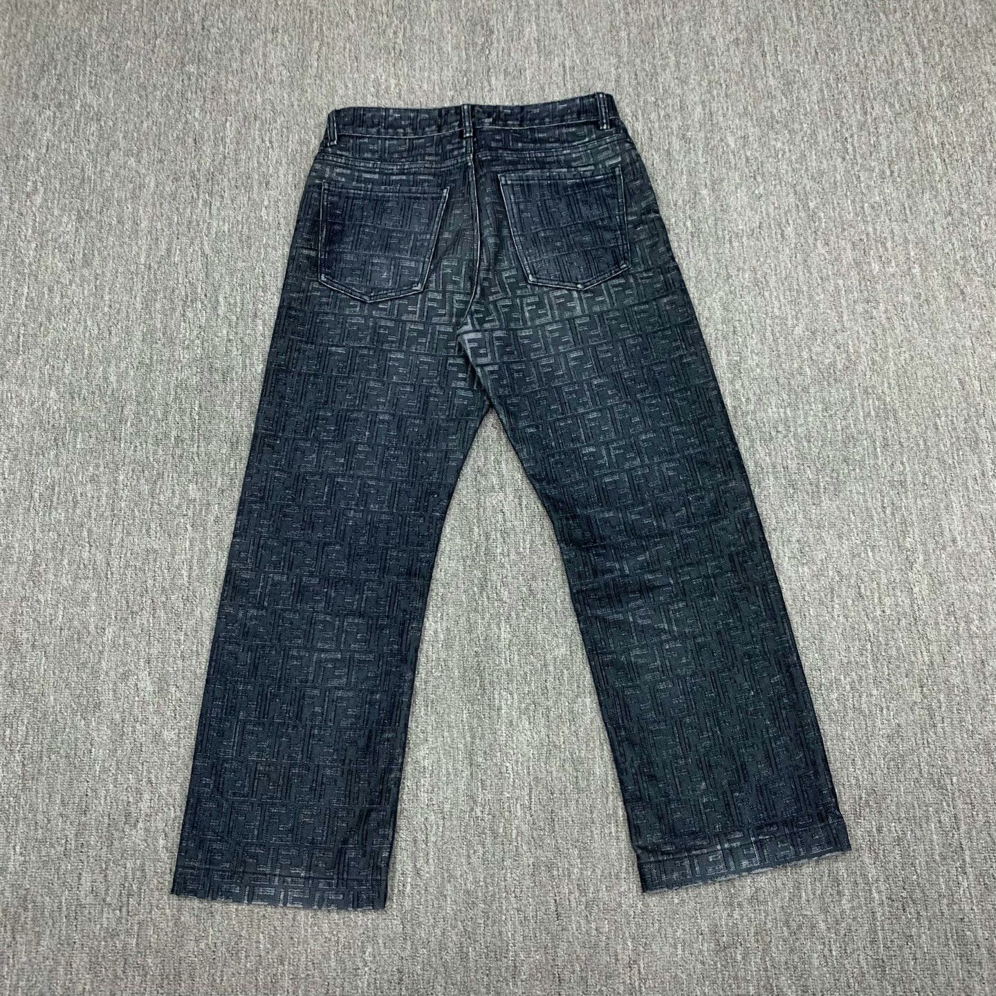 Fendi fendi blue double f print denim pants Size US 32 / EU 48 - 2 Thumbnail