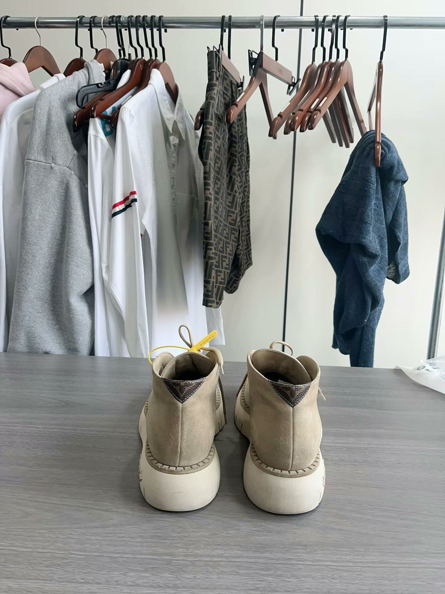 Louis Vuitton louis vuitton beige square ankle boots Size US 9.5 / EU 42-43 - 2 Thumbnail