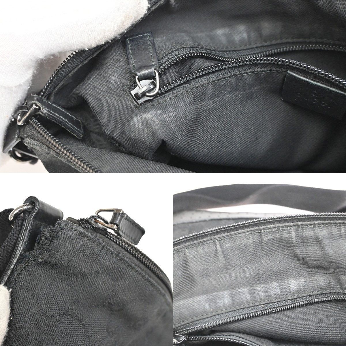 Gucci Gucci Zip Messenger GG Canvas with Perforated Leather Size ONE SIZE - 12 Thumbnail