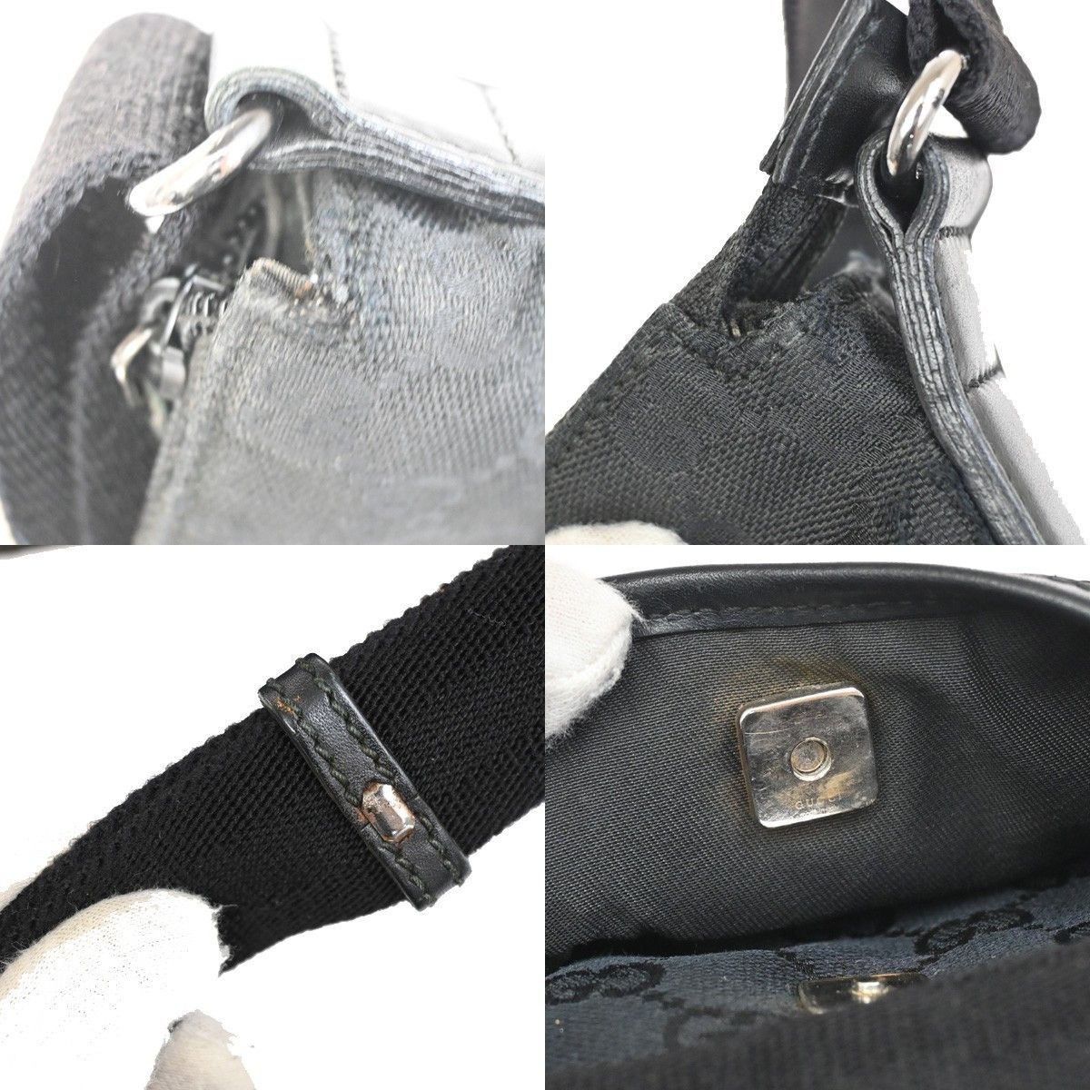 Gucci Gucci Zip Messenger GG Canvas with Perforated Leather Size ONE SIZE - 11 Thumbnail