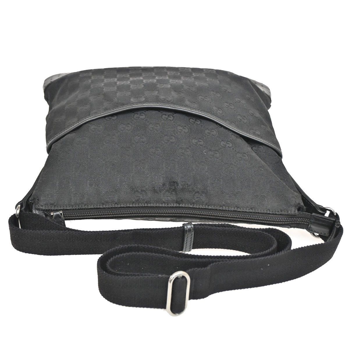 Gucci Gucci Zip Messenger GG Canvas with Perforated Leather Size ONE SIZE - 8 Thumbnail