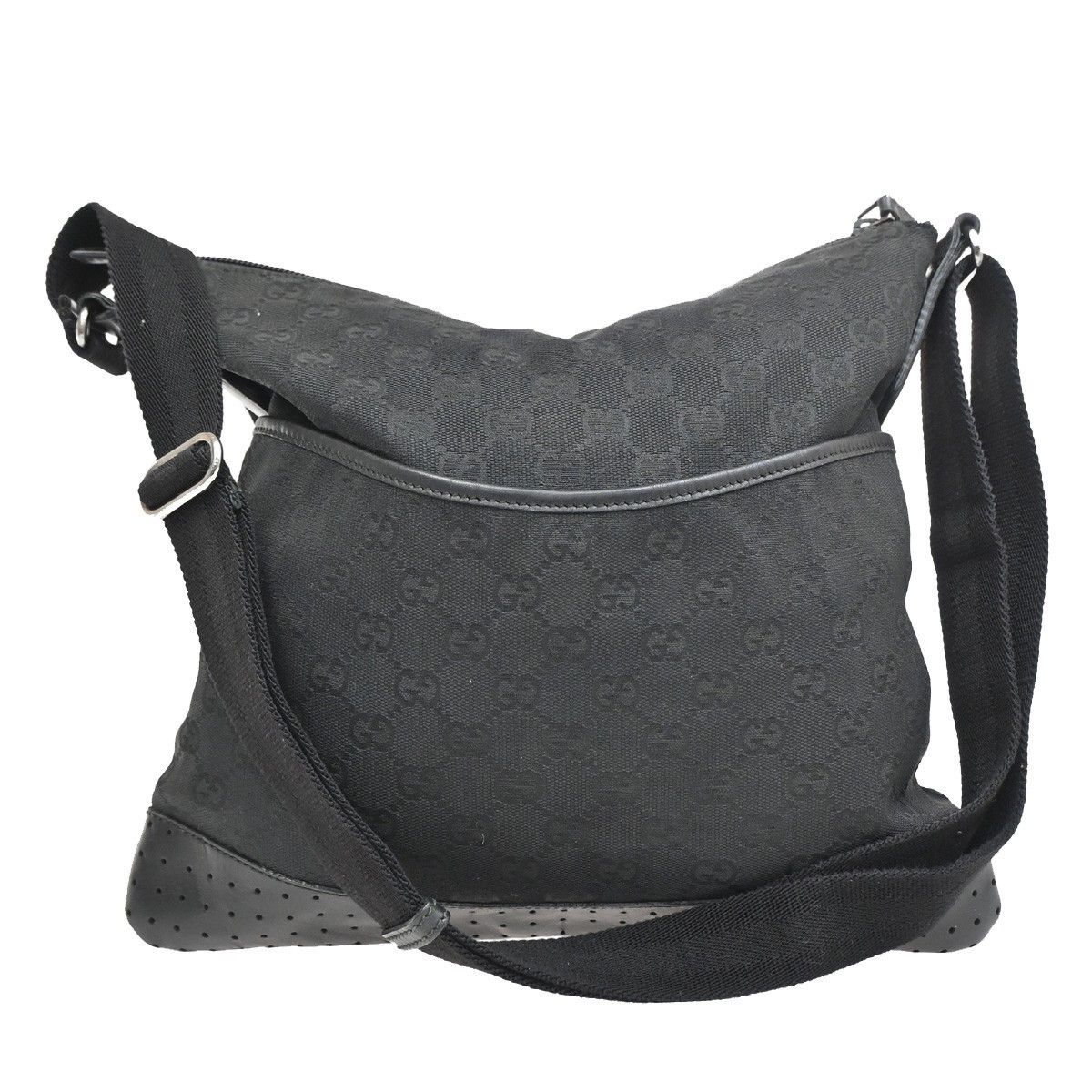 Gucci Gucci Zip Messenger GG Canvas with Perforated Leather Size ONE SIZE - 22 Thumbnail